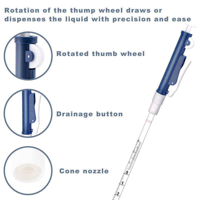 ONiLAB Pipette Pumps,Scientific Pipette Pump 2ml, Blue, for Disposable Plastic and Glass Pipettes… - Image 3